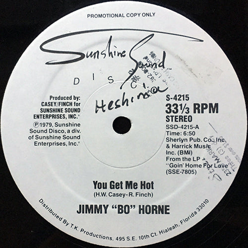 JIMMY "BO" HORNE // YOU GET ME HOT (6:50) / THEY LONG TO BE CLOSE TO YOU (4:50)