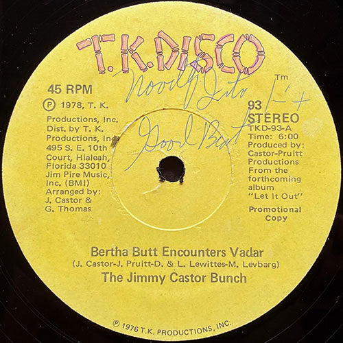 JIMMY CASTOR BUNCH // BERTHA BUTT ENCOUNTERS VADAR (6:00) / THE MYSTERY OF ME (6:10)