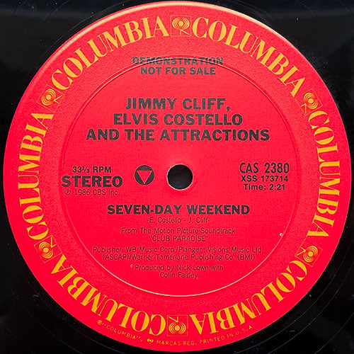 JIMMY CLIFF, ELVIS COSTELLO AND THE ATTRACTIONS // SEVEN-DAY WEEKEND (2:21)