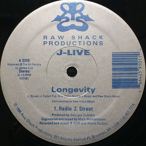 J-LIVE // LONGEVITY (2VER) / BRAGGIN' WRITES