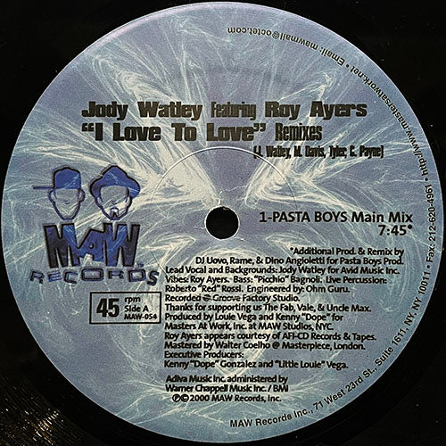 JODY WATLEY feat. ROY AYERS // I LOVE TO LOVE (REMIXES) (3VER)