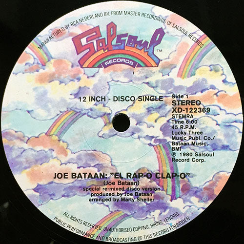 JOE BATAAN // EL RAP-O CLAP-O (6:00) / RAP-O CLAP-O (4:30)