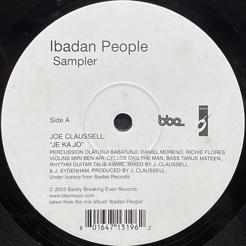 JOE CLAUSSELL / SONGSTRESS // IBADAN PEOPLE SAMPLER (EP) inc. JE KA JO / SEE LINE WOMAN