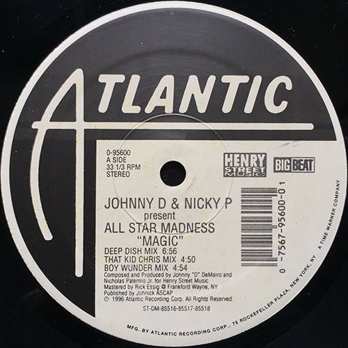 JOHNNY D & NICKY P present ALL STAR MADNESS // MAGIC (12VER)