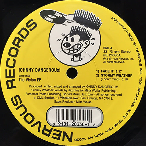 JOHNNY DANGEROUS // THE VISION (EP) inc. FACE IT / STORMY WEATHER (I DON'T MIND) / VISIONARY (2VER)