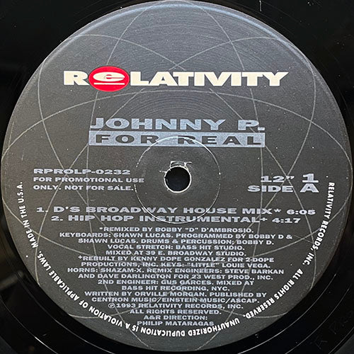 JOHNNY P. // FOR REAL (10VER)
