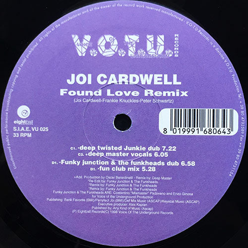 JOI CARDWELL // FOUND LOVE (8VER)