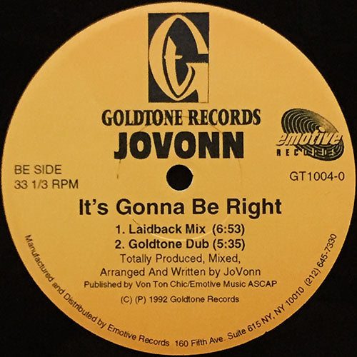 JOVONN // IT'S GONNA BE RIGHT (4VER)