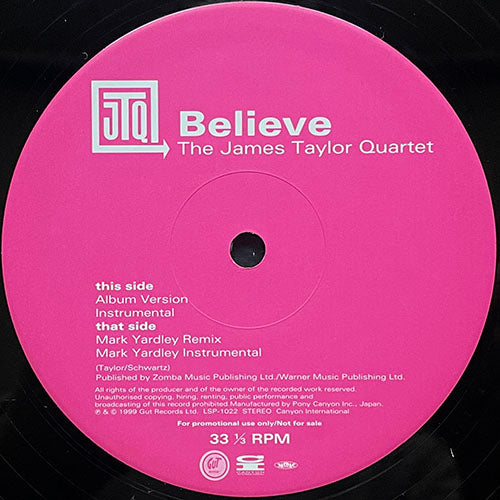 JAMES TAYLOR QUARTET // BELIEVE (4VER)