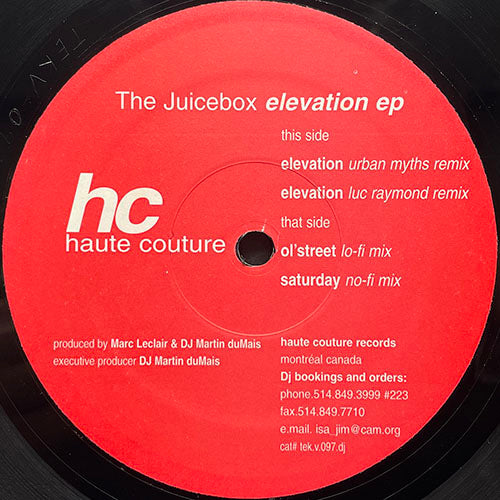 JUICEBOX // ELEVATION (EP) inc. ELEVATION (URBAN MYSTIC REMIX) / (LUC RAYMOND REMIX) / OL' STREET / SATURDAY