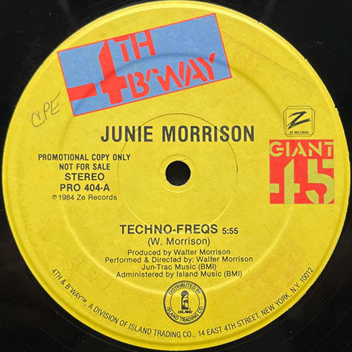 JUNIE MORRISON // TECHNO-FREQS (5:55/3:39) / T-FREQAN (DUB) (7:22)