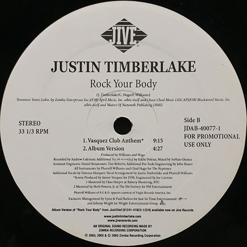 JUSTIN TIMBERLAKE // ROCK YOUR BODY (4VER)