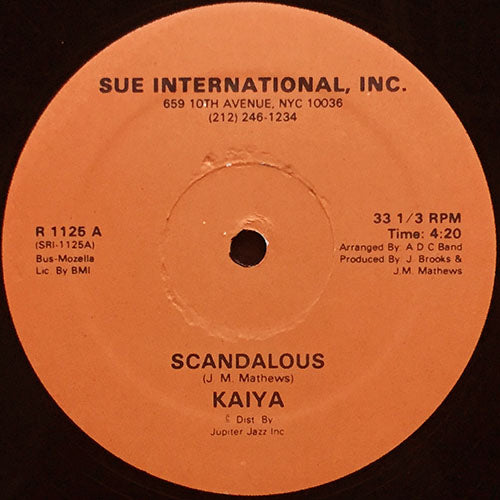 KAIYA // SCANDALOUS (4:20) / HE'S CLEVER KIND OF FELLA (3:55)