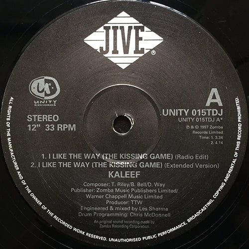 KALEEF // I LIKE THE WAY (THE KISSING GAME) (3VER) / DUNK YA DONUTS