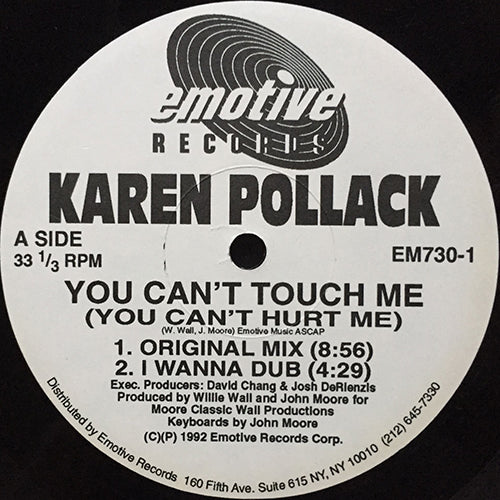 KAREN POLLACK // YOU CAN'T TOUCH ME (YOU CAN'T HURT ME) (4VER)