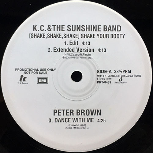 V.A. (KC & THE SUNSHINE BAND / PETER BROWN / A TASTE OF HONEY / MAZE ft. FRANKIE BEVERLY / JIMMY "BO" HORNE) // (SHAKE, SHAKE, SHAKE) SHAKE YOUR BOOTY (4:13) / (EXTENDED) / DANCE WITH ME / RESCUE ME / BEFORE I LET GO / DANCE ACROSS THE FLOOR