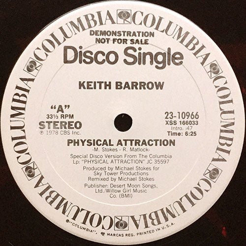 KEITH BARROW // PHYSICAL ATTRACTION (6:25) / FREE TO BE ME (4:40)