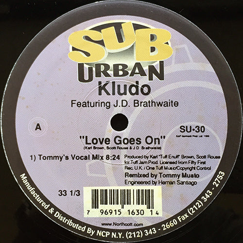 KLUDO feat. J.D. BRATHWAITE / TUFF JAM // LOVE GOES ON (4VER) / MY LOVE (2VER)