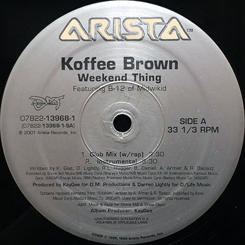 KOFFEE BROWN // WEEKEND THING (5VER)
