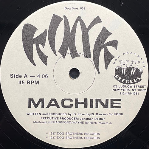 KONK // MACHINE (4:06) / MACHINA JAM (8:09)