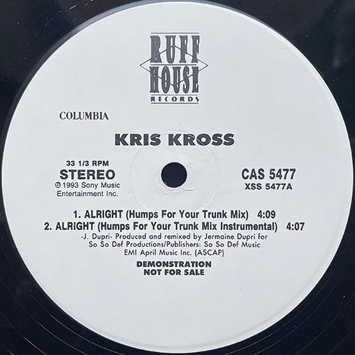 KRIS KROSS // ALRIGHT (HUMPS FOR YOUR TRUNK MIX) (2VER) / I'M REAL (2VER)