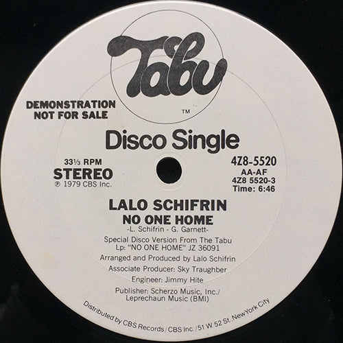 LALO SCHIFRIN // NO ONE HOME (6:46)
