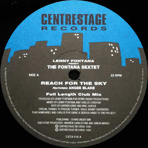 LENNY FONTANA presents THE FONTANA SEXTET feat. ANGEE BLAKE // REACH FOR THE SKY (2VER)