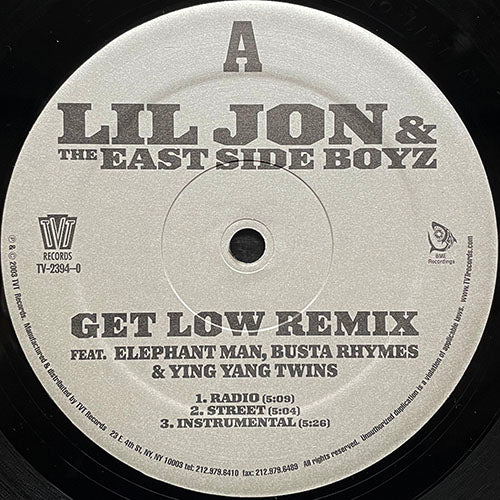 LIL JON & THE EAST SIDE BOYZ feat. ELEPHANT MAN, BUSTA RHYMES & YING YANG TWINS // GET LOW (REMIX) (3VER) / (MERENGUE REMIX) (3VER)