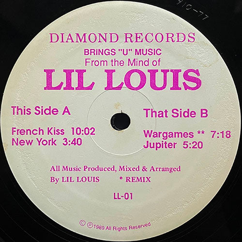 LIL LOUIS // FRENCH KISS (10:02) / NEW YORK (3:40) / WARGAMES (7:18) / JUPITER (5:20)