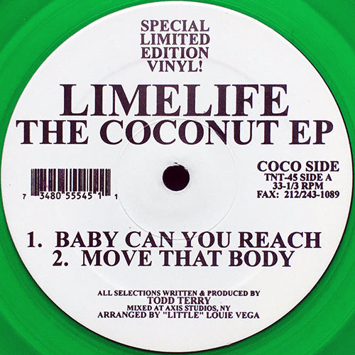 LIMELIFE // THE COCONUT EP inc. BABY CAN YOU REACH / MOVE THAT BODY / WORK IT OUT / FREE AFRICA