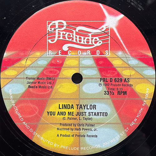 LINDA TAYLOR // YOU AND ME JUST STARTED (5:33) / (SPECIAL 12" CLUB MIX) (6:23)