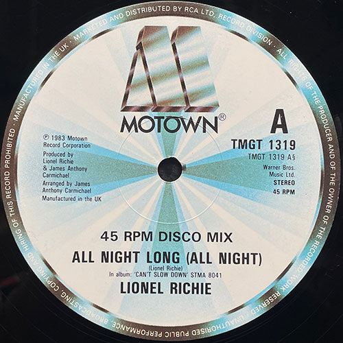 LIONEL RICHIE // ALL NIGHT LONG / WANDERING STRANGER