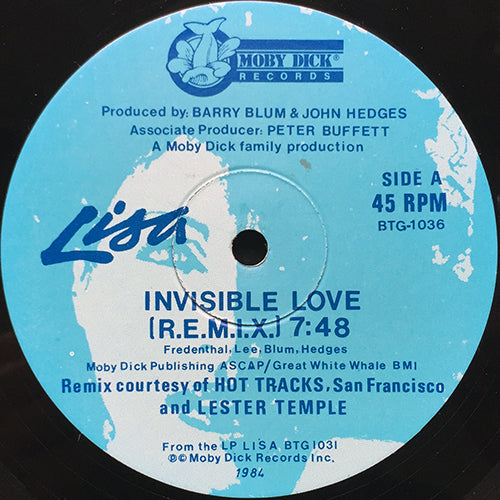 LISA // INVISIBLE LOVE (R.E.M.I.X.) (7:48) / SEX DANCE (R.E.M.I.X.) (9:35)