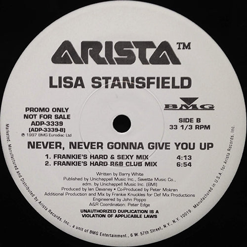 LISA STANSFIELD // NEVER, NEVER GONNA GIVE YOU UP (4VER)