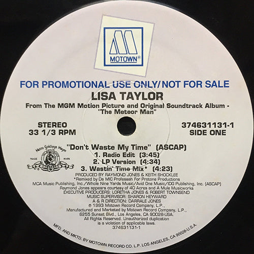 LISA TAYLOR / FRANK McCOMB // DON'T WASTE MY TIME (5VER) / YOUR FUTURE IS OUR FUTURE (2VER)