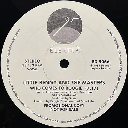 LITTLE BENNY AND THE MASTERS // WHO COMES TO BOOGIE (7:17) / (INSTRUMENTAL) (7:15)