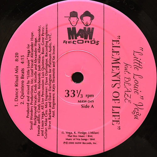 LITTLE LOUIE VEGA feat. BLAZE // ELEMENTS OF LIFE (4VER)