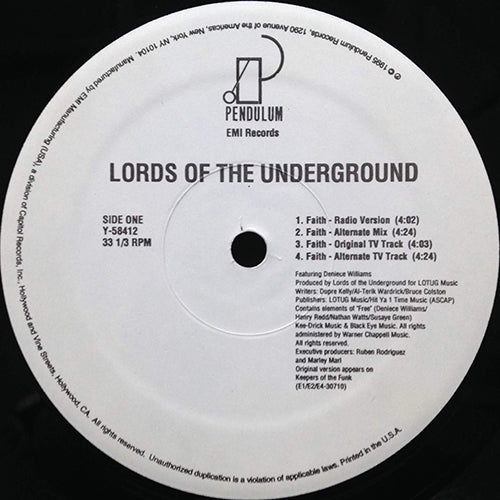 LORDS OF THE UNDERGROUND // FAITH (5VER) / NEVA FADED (2VER) / WHAT I'M AFTER (REMIX)