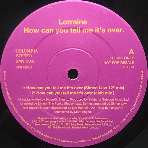 LORRAINE CATO // HOW CAN YOU TELL ME IT'S OVER (4VER)