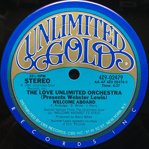 LOVE UNLIMITED ORCHESTRA with WEBSTER LEWIS // WELCOME ABOARD (6:27) / STRANGE (4:14)