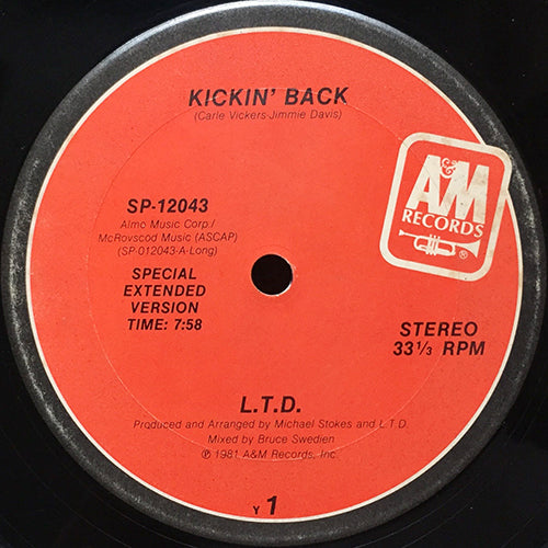 L.T.D. // KICKIN' BACK (SPECIAL EXTENDED VERSION) (7:58) / BURNIN' HOT (6:04)