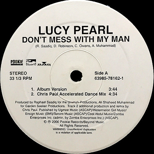LUCY PEARL // DON'T MESS WITH MY MAN (5VER) – next records japan