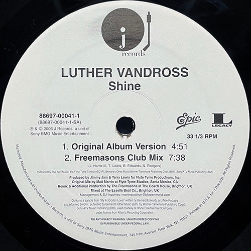 LUTHER VANDROSS // SHINE (REMIX & ORIGINAL) (4VER)