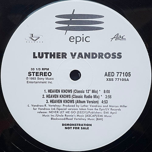 LUTHER VANDROSS // HEAVEN KNOWS (6VER)