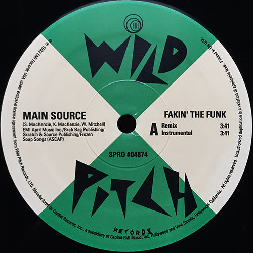 MAIN SOURCE // FAKIN' THE FUNK (REMIX) (3:41) / (INST) (3:41)