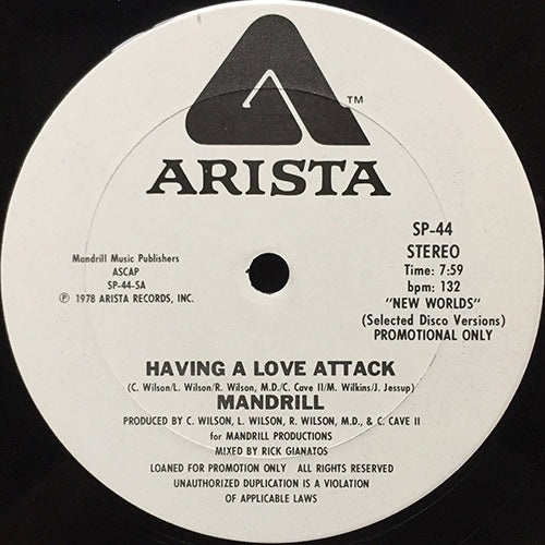 MANDRILL // HAVING A LOVE ATTACK (7:59) / DON'T STOP (5:37) / STAY TONIGHT (7:47)