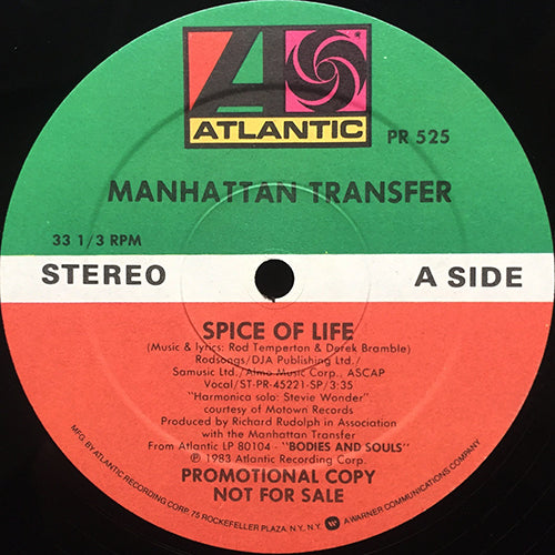 MANHATTAN TRANSFER // SPICE OF LIFE (3:35) / THE NIGHT THAT MONK RETURNED TO HEAVEN (3:23)