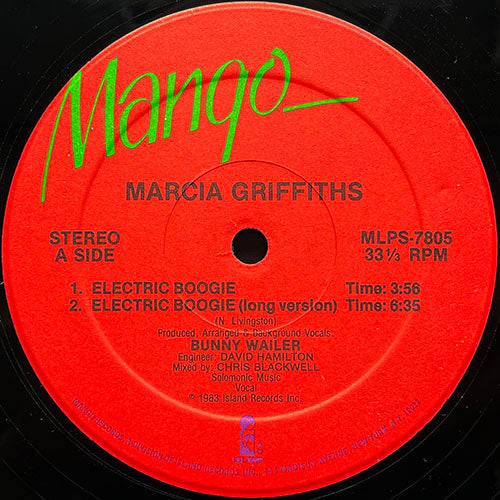 MARCIA GRIFFITHS // ELECTRIC BOOGIE (3:56/6:35) / DUB 1 (4:12) / DUB 2 (4:11) / DUB 3 (4:10)
