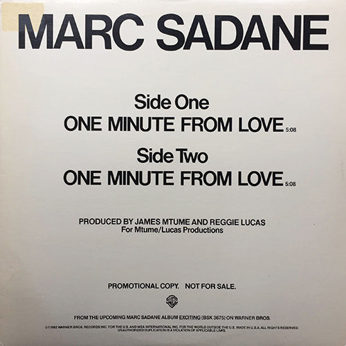 MARC SADANE // ONE MINUTE FROM LOVE (5:08)