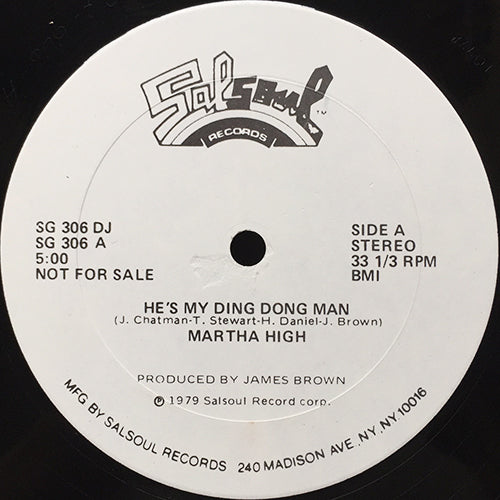 MARTHA HIGH // HE'S MY DING DONG MAN (5:00) / WALLFLOWER (4:18)